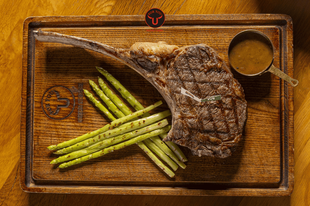 Each steak is made from imported dry-aged beef to enhance its rich flavor (Source: For You Steakhouse)